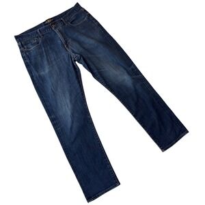 Lucky Brand 410 Athletic Fit Mens Jeans 36x32 Dark Wash Blue Denim